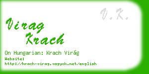 virag krach business card